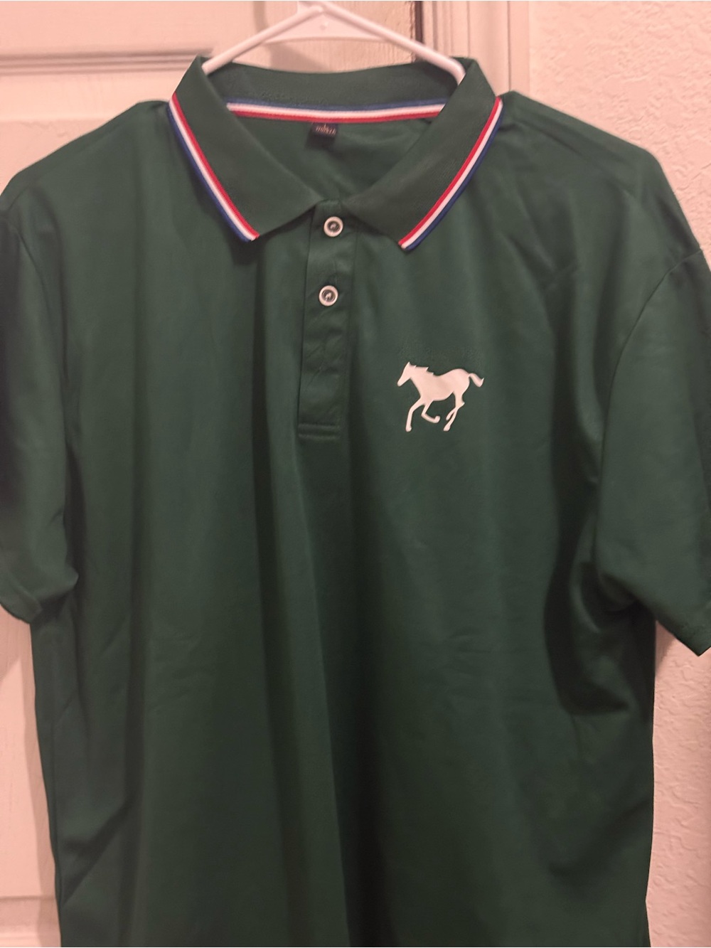 Men's Green Shirt with Horse Emblem
